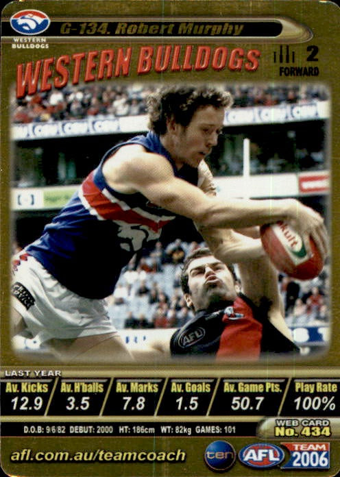 Robert Murphy, Gold, 2006 Teamcoach AFL