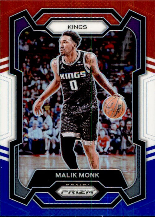 Malik Monk, Red White Blue Prizm, 2023-24 Panini Prizm Basketball NBA