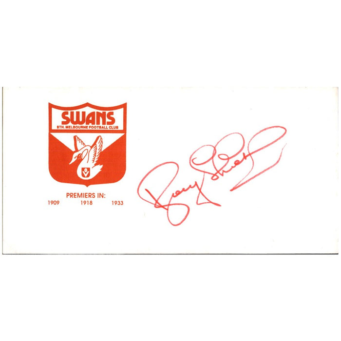 Bobby Skilton Signed South Melbourne Swans Envelope