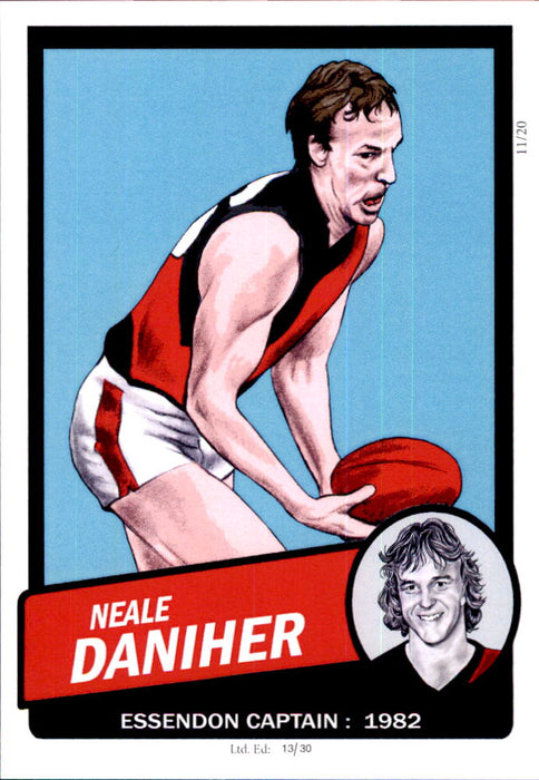 Essendon Bombers Captains Card Set by Noel