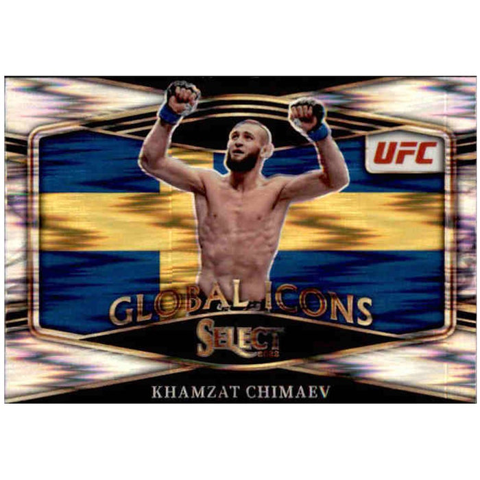 Khamzat Chimaev, Global Icons, Flash Prizm, 2022 Panini Select UFC