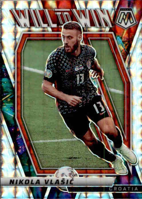 Nikola Vlasic, Will to Win, Silver Mosaic Prizm, 2021-22 Panini Mosaic FIFA Road to World Cup Soccer