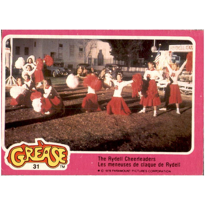 The Rydell Chearleaders, #31, 1978 Topps GREASE Collector Cards - French Version