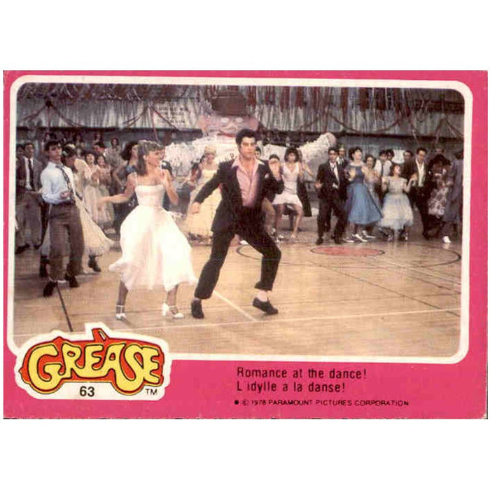 Romance at the Dance!, #63, 1978 Topps GREASE Collector Cards - French Version