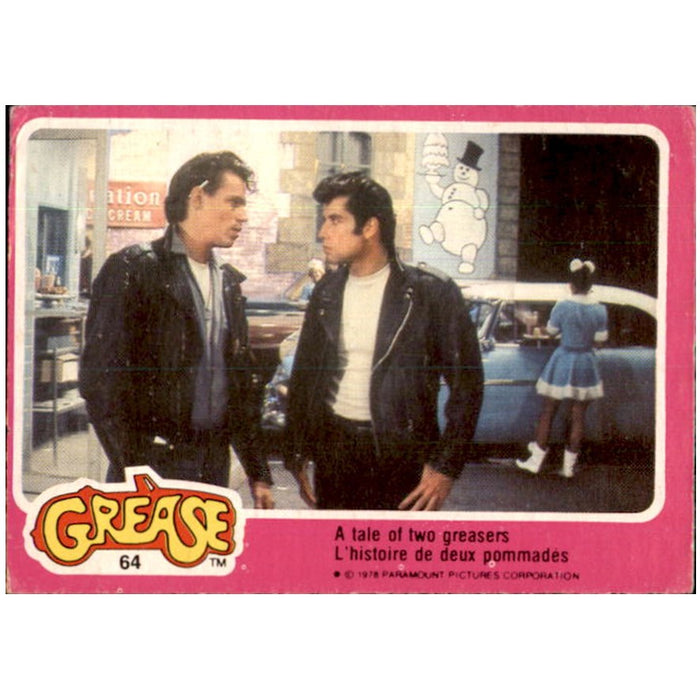 A tale of two greasers, #64, 1978 Topps GREASE Collector Cards - French Version