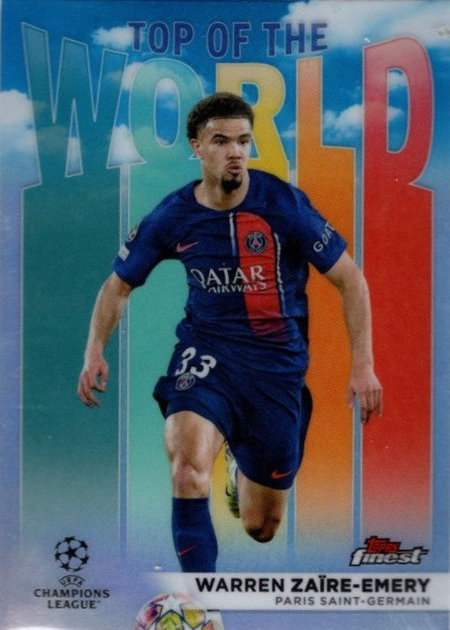 Warren Zaire-Emery, Top of the World, 2023-24 Topps Finest UEFA Champions League Soccer
