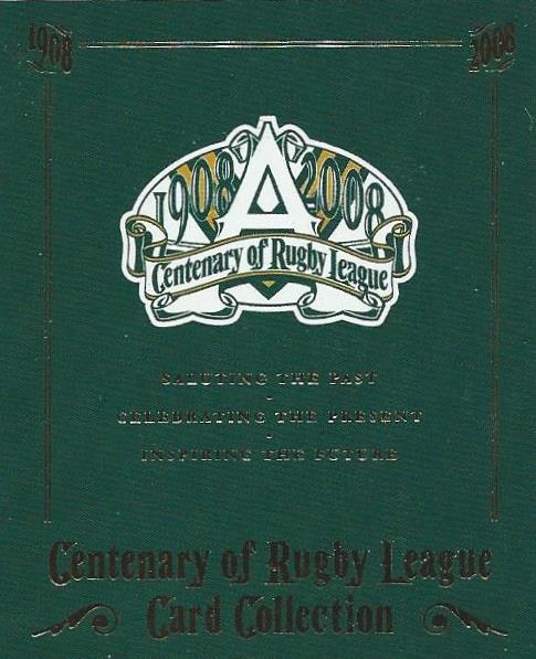 2008 Select NRL Centenary Set of 199 Rugby League cards