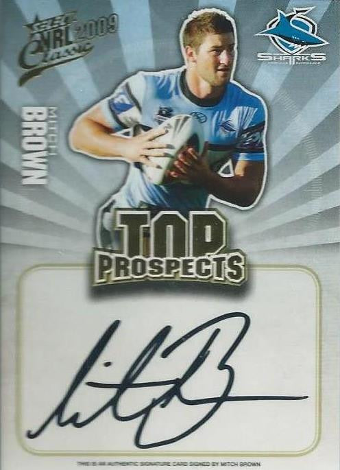 Nathan Brown, Top Prospects Signature, 2009 Select NRL Classic