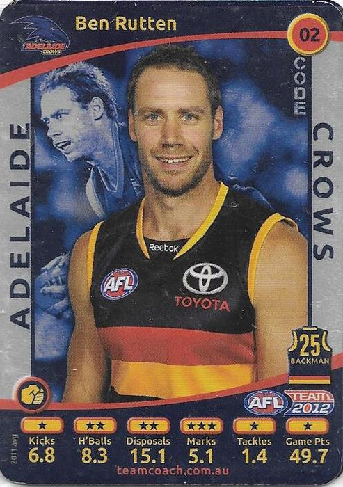 2012 Teamcoach AFL Silver Parallel card - 1 to 200 - Pick Your Card