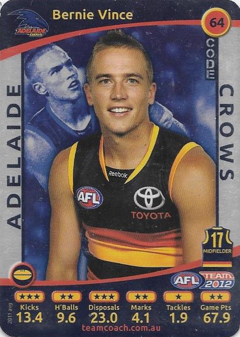 2012 Teamcoach AFL Silver Parallel card - 1 to 200 - Pick Your Card