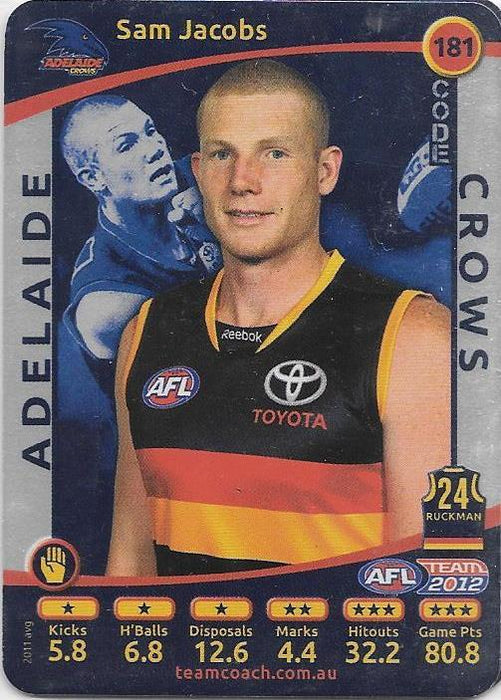 2012 Teamcoach AFL Silver Parallel card - 1 to 200 - Pick Your Card