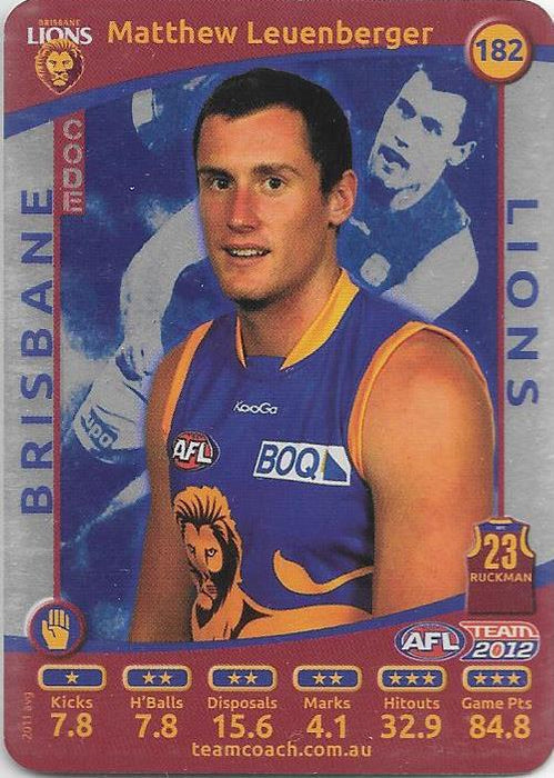 2012 Teamcoach AFL Silver Parallel card - 1 to 200 - Pick Your Card