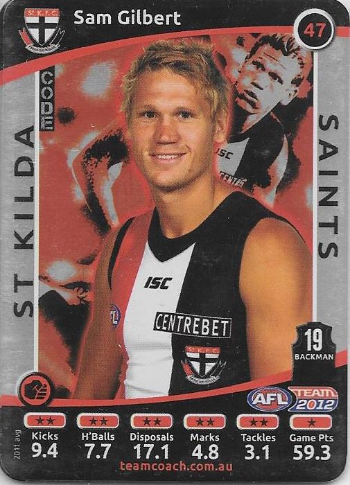 2012 Teamcoach AFL Silver Parallel card - 1 to 200 - Pick Your Card