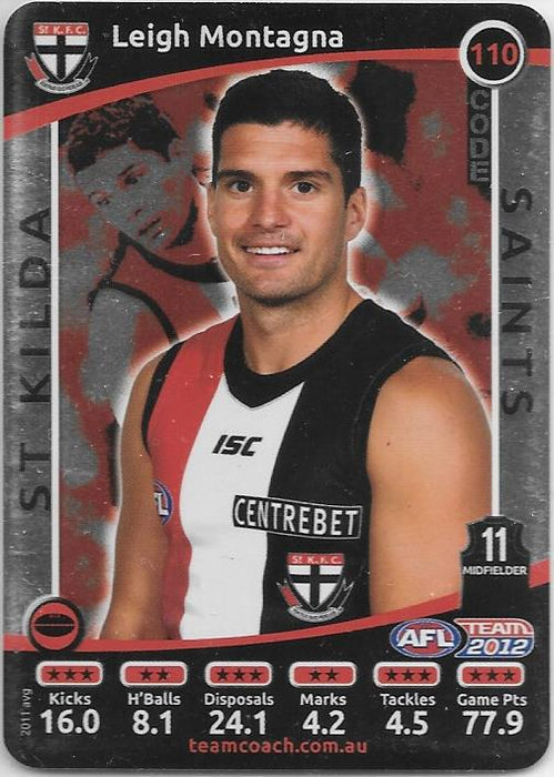 2012 Teamcoach AFL Silver Parallel card - 1 to 200 - Pick Your Card