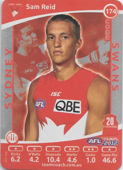 2012 Teamcoach AFL Silver Parallel card - 1 to 200 - Pick Your Card