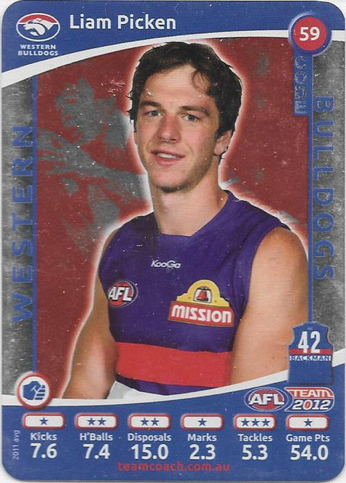 2012 Teamcoach AFL Silver Parallel card - 1 to 200 - Pick Your Card