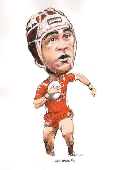 Jamie Soward, Big Head, GregsArt A4 Print