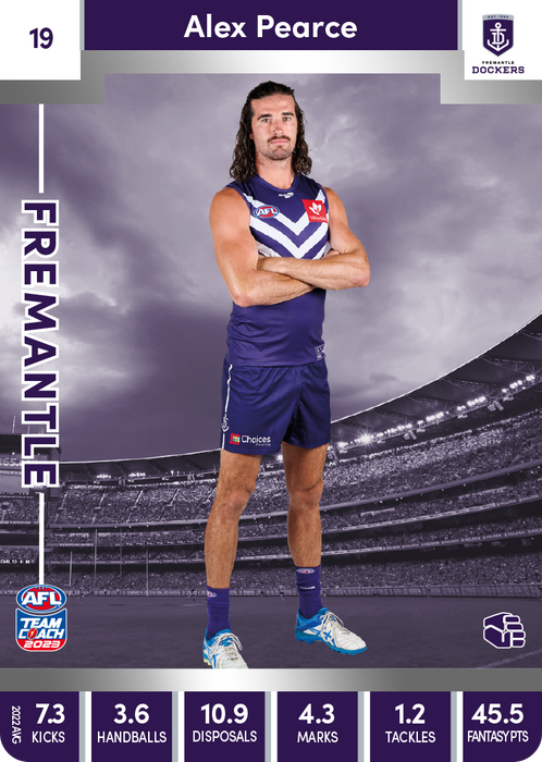 Alex Pearce, 19, Silver Parallel, 2023 Teamcoach AFL