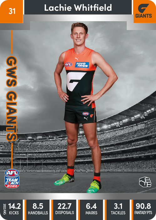 Lachie Whitfield, 31, Silver Parallel, 2023 Teamcoach AFL
