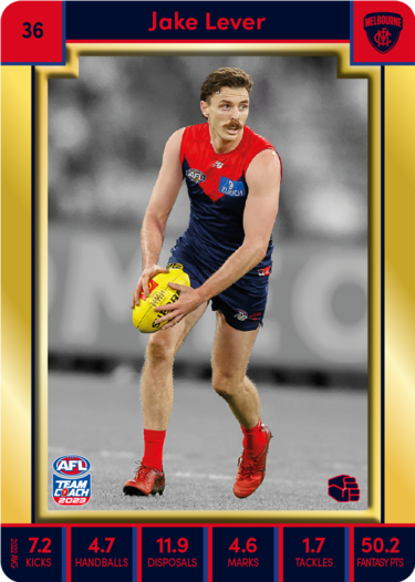 Jake Lever, 36, Gold Parallel, 2023 Teamcoach AFL