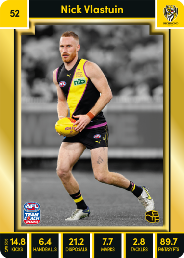 Nick Vlastuin, 52, Gold Parallel, 2023 Teamcoach AFL