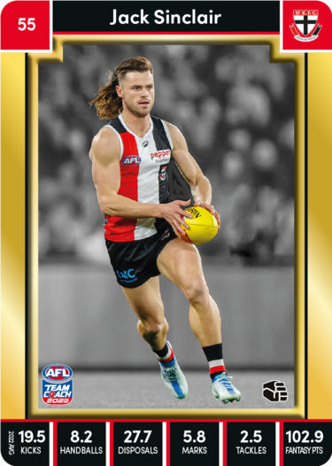 Jack Sinclair, 55, Gold Parallel, 2023 Teamcoach AFL