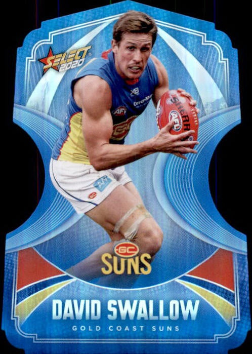 David Swallow, Ice Blue Diecuts, 2020 Select AFL Footy Stars