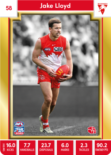 Jake Lloyd, 58, Gold Parallel, 2023 Teamcoach AFL
