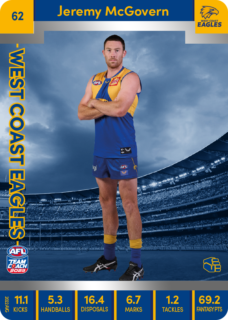 Jeremy McGovern, 62, Silver Parallel, 2023 Teamcoach AFL