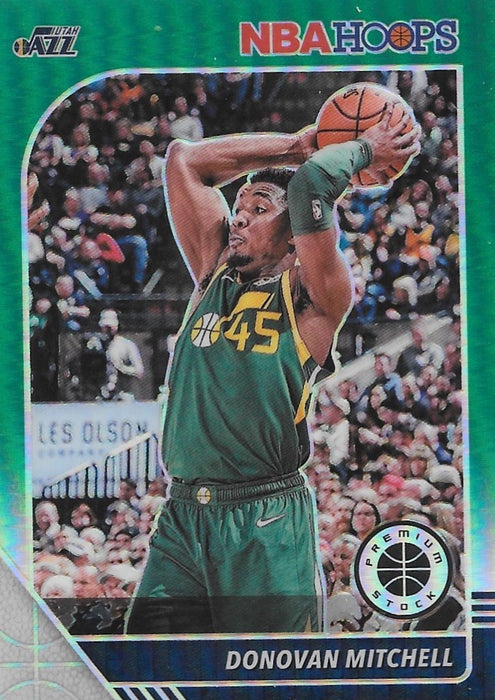 Donovan Mitchell, Green Prizm, 2019-20 Panini Hoops Premium Stock Basketball NBA