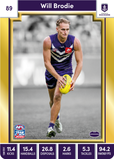 Will Brodie, 89, Gold Parallel, 2023 Teamcoach AFL