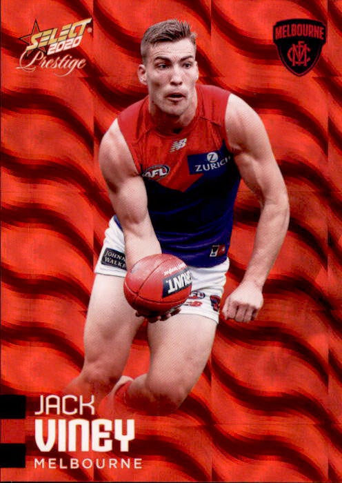 Jack Viney, Red Parallel, 2020 Select AFL PRESTIGE Footy Stars