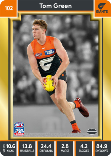 Tom Green, 102, Gold Parallel, 2023 Teamcoach AFL
