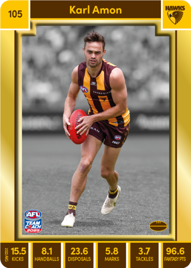 Karl Amon, 105, Gold Parallel, 2023 Teamcoach AFL