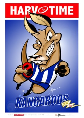 North Melbourne Kangaroos, Mascot Harv Time Poster