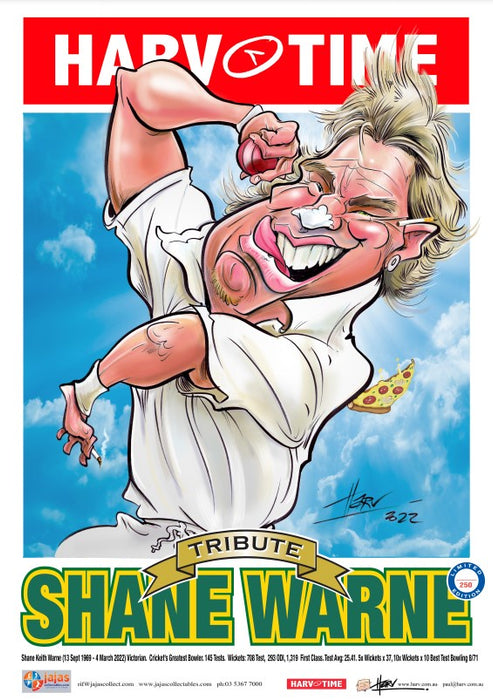 Shane Warne, Tribute, Harv Time Poster