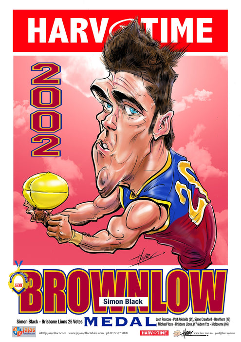 Simon Black, 2002 Brownlow Harv Time Poster
