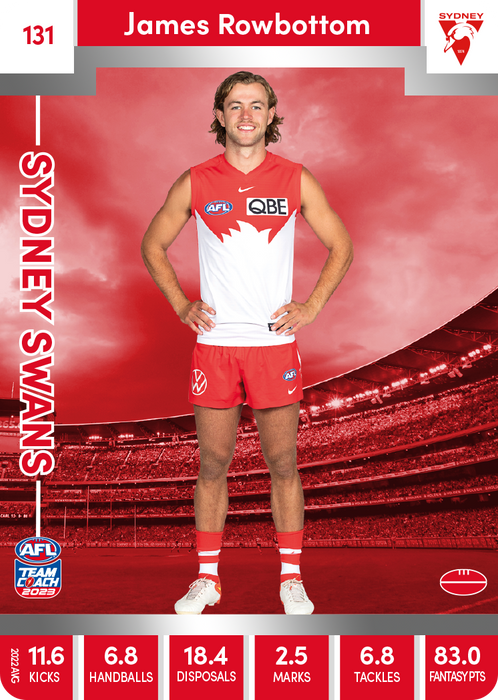 James Rowbottom, 131, Silver Parallel, 2023 Teamcoach AFL