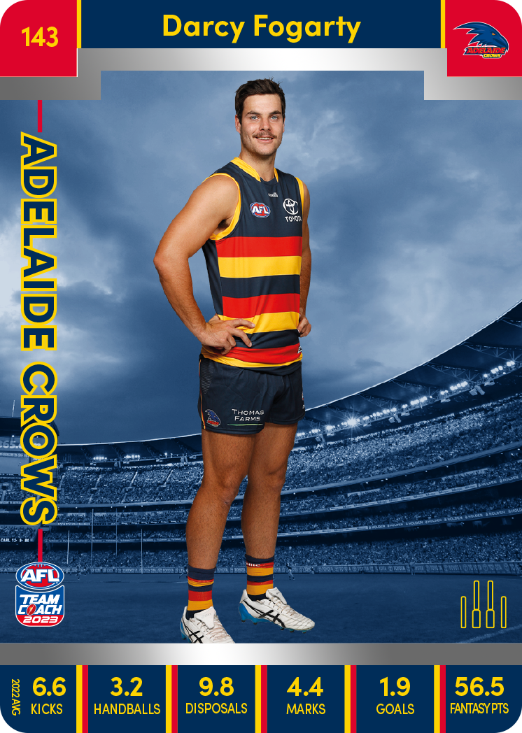 Darcy Fogarty, 143, Silver Parallel, 2023 Teamcoach AFL