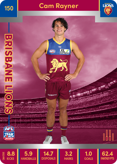 Cam Rayner, 150, Silver Parallel, 2023 Teamcoach AFL