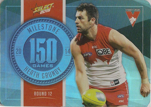 Heath Grundy, 150 Games Milestone, 2015 Select AFL Champions