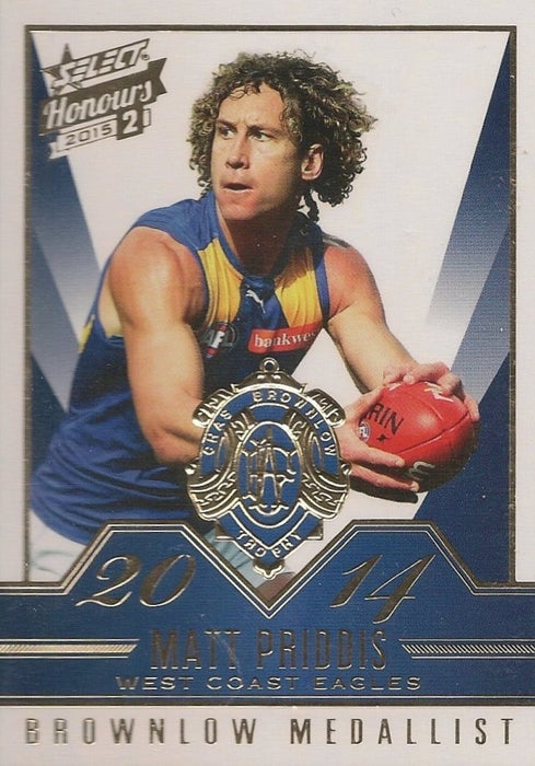 Matt Priddis, Brownlow Gallery, 2015 Select AFL Honours 2