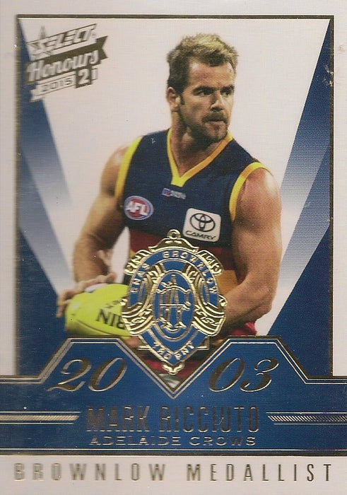 Mark Ricciuto, Brownlow Gallery, 2015 Select AFL Honours 2