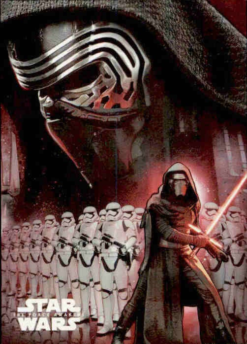 Kylo Ren, Star Wars Force Awakens Series 1 Foil Character Montage Chase Card #4