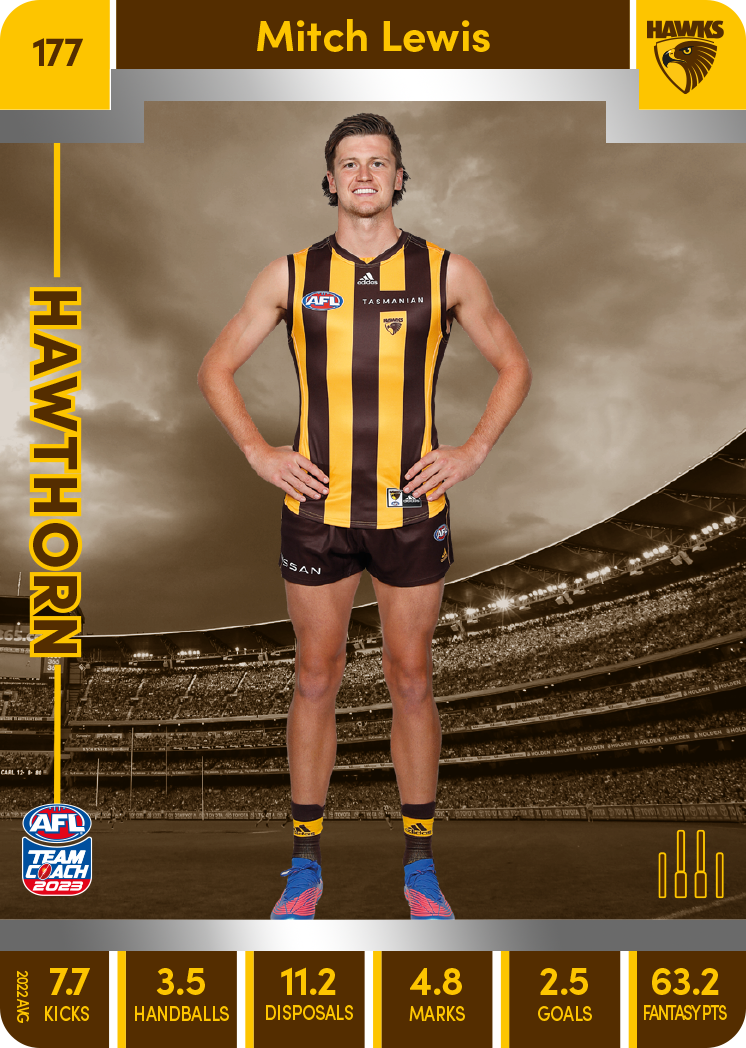 Mitch Lewis, 177, Silver Parallel, 2023 Teamcoach AFL