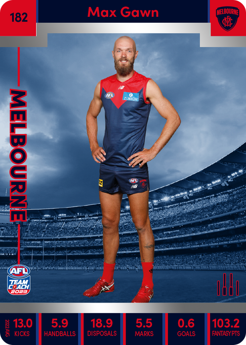 Max Gawn, 182, Silver Parallel, 2023 Teamcoach AFL