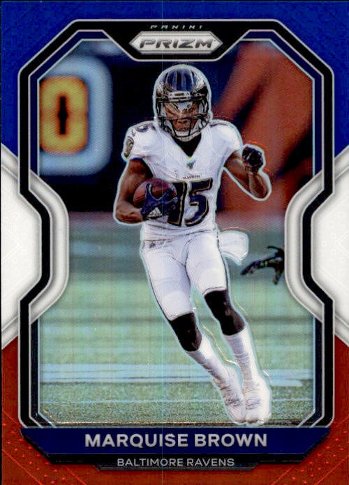 Marquise Brown, Red White Blue Prizm, 2020 Panini Prizm Football NFL