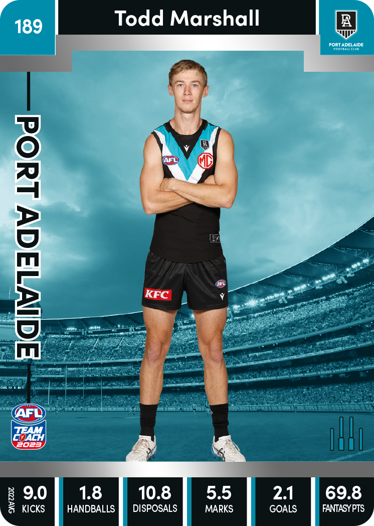 Todd Marshall, 189, Silver Parallel, 2023 Teamcoach AFL