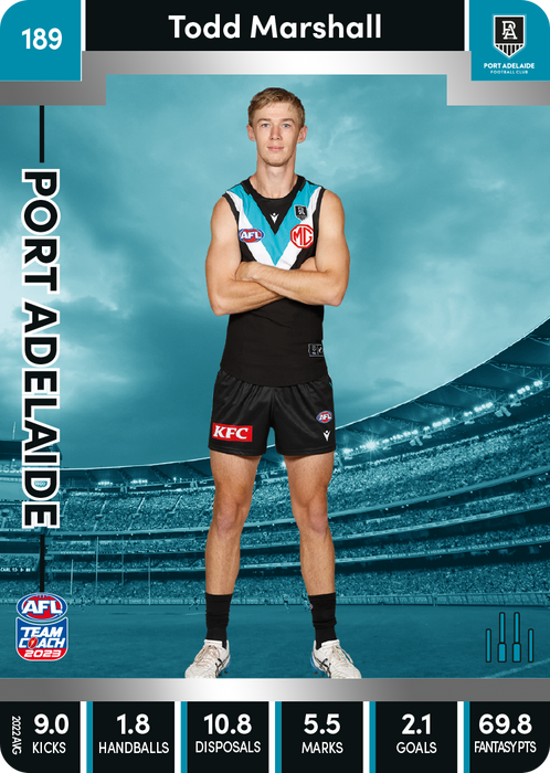 Todd Marshall, 189, Silver Parallel, 2023 Teamcoach AFL