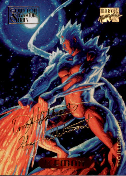 Iceman, #54, Gold Foil Signature Series, 1994 Marvel Masterpieces